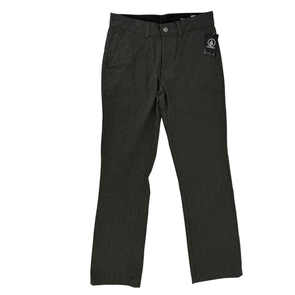Volcom VMonty Pant Boys Size 27 Gray Chino Dress Pants